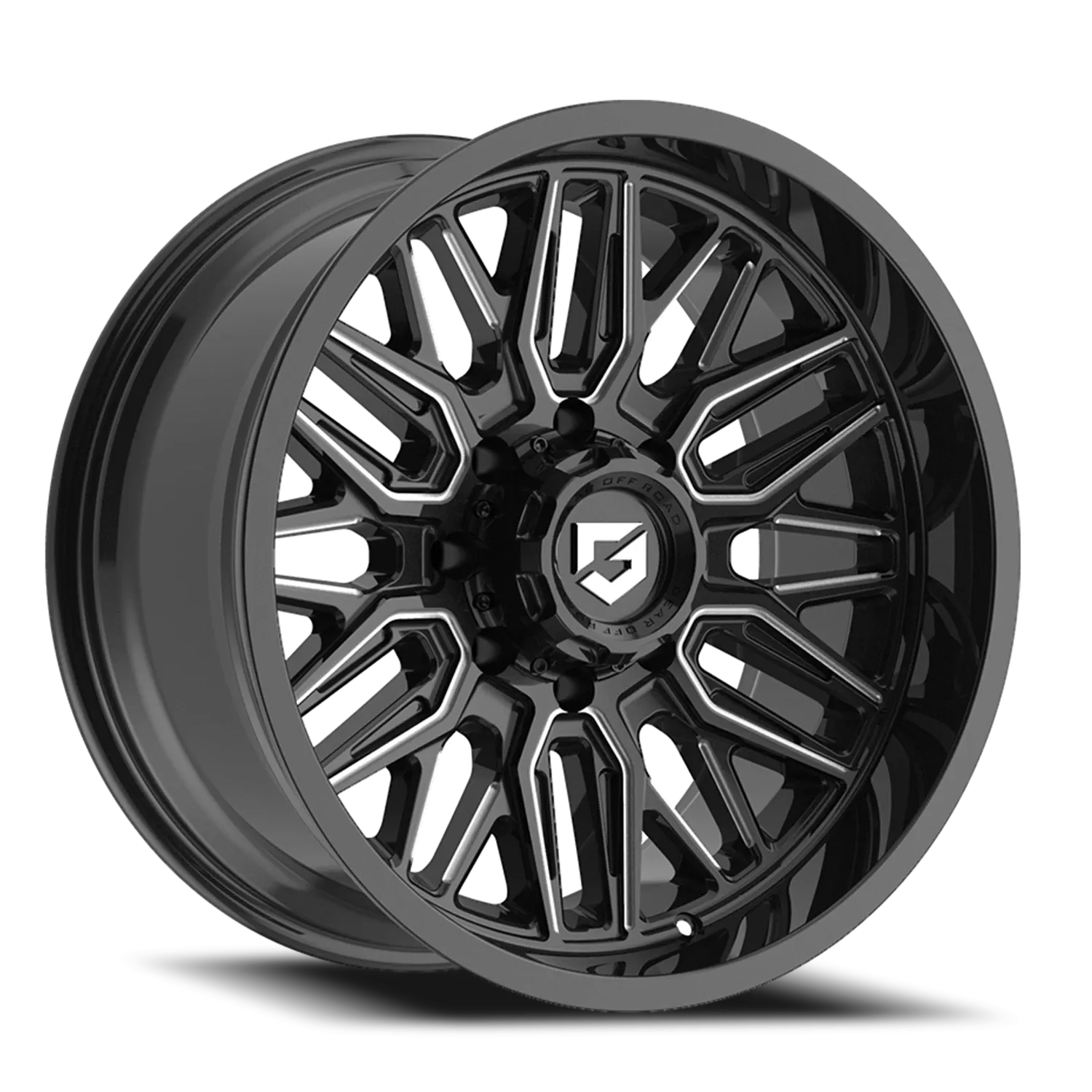 GEAR OFF ROAD 775BM 22X10 GLOSS BLACK/MILLED ACCENTS